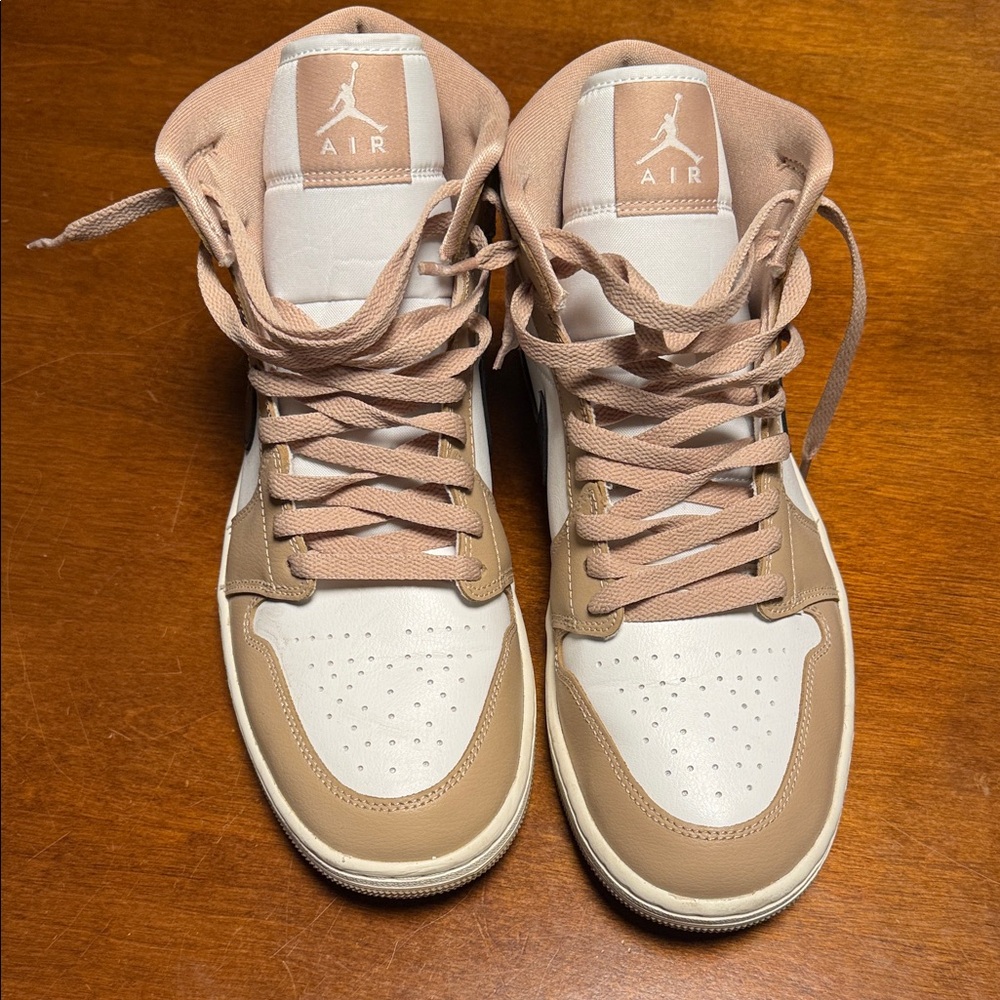 Jordan Athletic Shoes in Tan and White